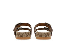 Load image into Gallery viewer, Gucci Strap Slide Sandal Beige Canvas