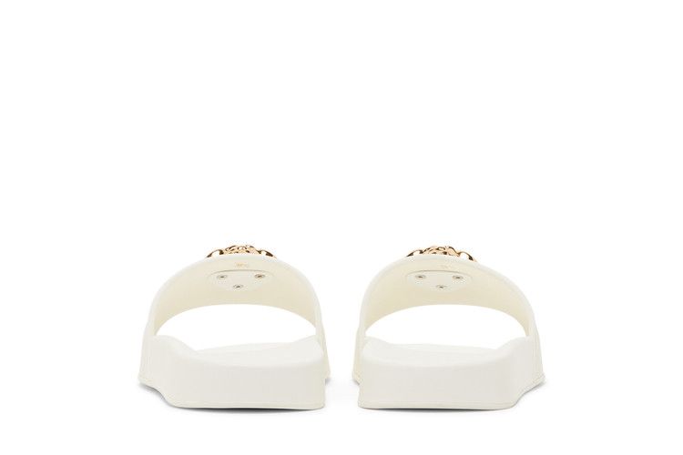 Versace Medusa Head Plaque Slide White (Women's)