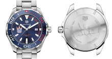 Load image into Gallery viewer, Tag Heuer Aquaracer Henrik Lundqvist Special Edition Blue Dial Silver Steel Strap Watch for Men - WAY101J.BA0746