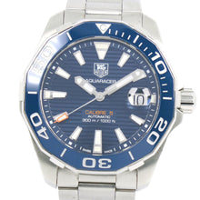 Load image into Gallery viewer, Tag Heuer Aquaracer Calibre 5 Blue Dial Silver Steel Strap Watch for Men - WAY211C.BA0928