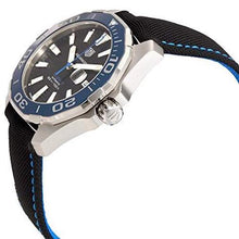 Load image into Gallery viewer, Tag Heuer Aquaracer Calibre 5 Automatic Black Dial Black Nylon Strap Watch for Men - WAY201C.FC6395