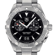 Load image into Gallery viewer, Tag Heuer Aquaracer Quartz Black Dial Silver Steel Strap Watch for Men - WAY111Z.BA0928