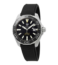Load image into Gallery viewer, Tag Heuer Aquaracer Calibre 5 Automatic Black Dial Black Rubber Strap Watch for Men - WAY201A.FT6142