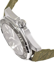 Load image into Gallery viewer, Tag Heuer Aquaracer Black Dial Khakhi Green NATO Strap Watch for Men - WAY101E.FC8222