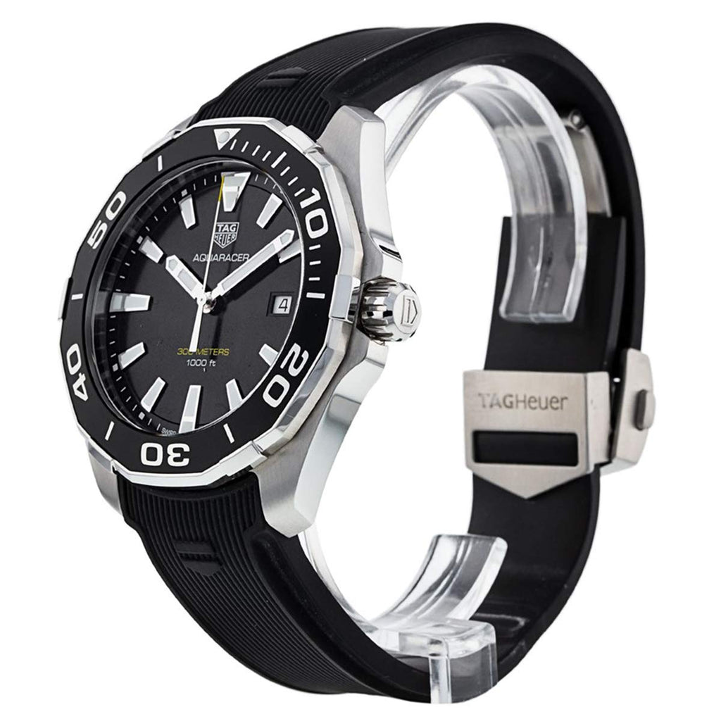 Tag Heuer Aquaracer Black Dial Black Rubber Strap Watch for Men - WAY111A.FT6151