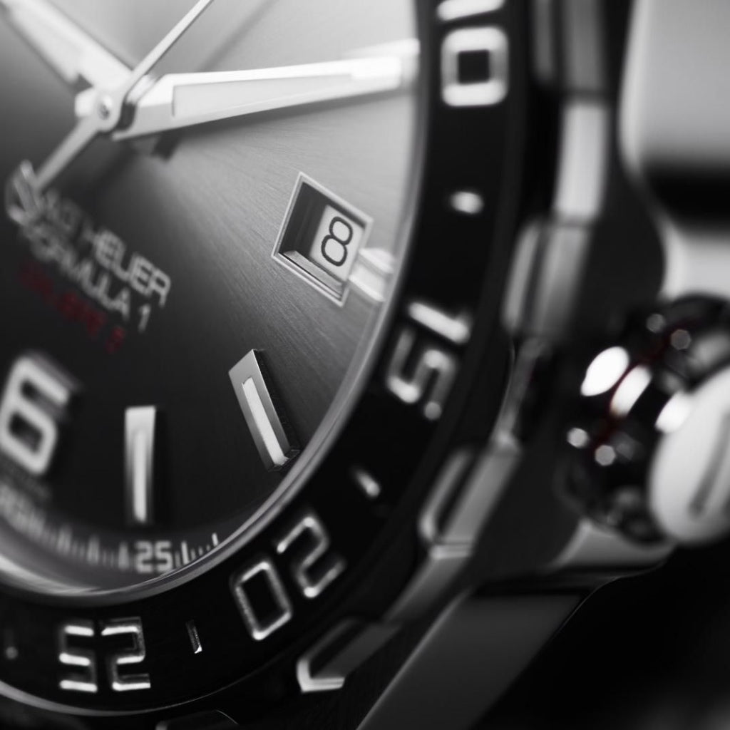 Tag Heuer Formula 1 Calibre 5 Chronograph Anthracite Dial Silver Steel Strap Watch for Men - WAZ2011.BA0842