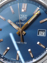 Load image into Gallery viewer, Tag Heuer Carrera Quartz Blue Dial Silver Steel Strap Watch for Women - WAR1112.BA0601