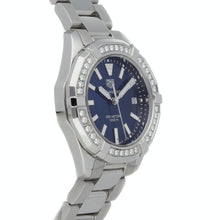 Load image into Gallery viewer, Tag Heuer Aquaracer Quartz Diamonds Blue Dial Silver Steel Strap Watch for Women - WAY131N.BA0748