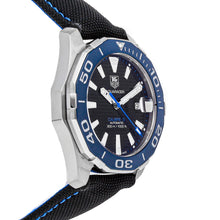 Load image into Gallery viewer, Tag Heuer Aquaracer Calibre 5 Automatic Black Dial Black Nylon Strap Watch for Men - WAY211B.FC6363