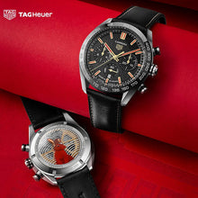 Load image into Gallery viewer, Tag Heuer Carrera Year of The Rabbit Automatic Chronograph Black Dial Black Leather Strap Watch for Men - CBN2A1L.FC6521