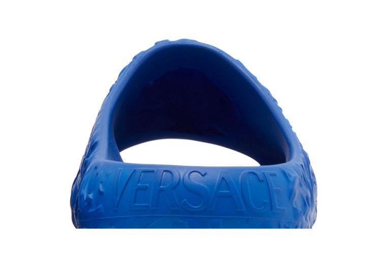 Versace Molded Barocco Pool Slide Royal Blue