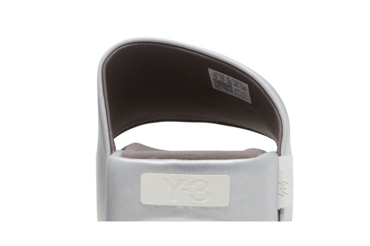 adidas Y-3 Slides Silver Metallic Brown Cream White