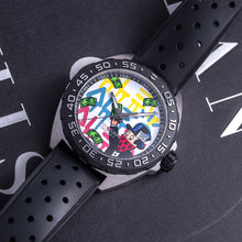 Load image into Gallery viewer, Tag Heuer Formula 1 Alec Monopoly Special Edition Black Rubber Strap Watch for Men - WAZ1119.FT8023