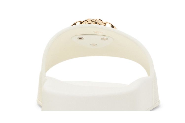 Versace Medusa Head Plaque Slide White (Women's)