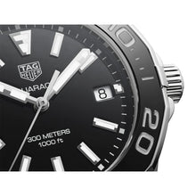 Load image into Gallery viewer, Tag Heuer Aquaracer Quartz Black Dial Two Tone Steel Strap Watch for Men - WAY131A.BA0913