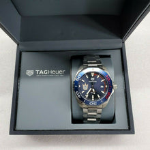 Load image into Gallery viewer, Tag Heuer Aquaracer Henrik Lundqvist Special Edition Blue Dial Silver Steel Strap Watch for Men - WAY101J.BA0746