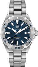 Load image into Gallery viewer, Tag Heuer Aquaracer Blue Dial Silver Steel Strap Watch for Men - WBD1112.BA0928