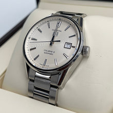 Load image into Gallery viewer, Tag Heuer Carrera Automatic Caliber 5 White Dial Silver Steel Strap Watch for Men - WAR211B.BA0782
