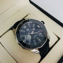 Load image into Gallery viewer, Tag Heuer Aquaracer Calibre 5 Moon Black Dial Black Nylon Strap Watch for Men - WAY201J.FC6370