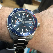 Load image into Gallery viewer, Tag Heuer Aquaracer Henrik Lundqvist Special Edition Blue Dial Silver Steel Strap Watch for Men - WAY101J.BA0746