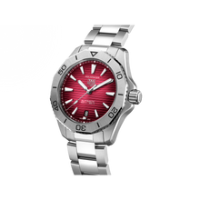 Load image into Gallery viewer, Tag Heuer Aquaracer Professional 200 Automatic Red Dial Silver Steel Strap Watch for Men - WBP2114.BA0627