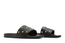 Load image into Gallery viewer, Versace Medusa Head Slides Black Gold