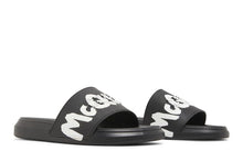 Load image into Gallery viewer, Alexander McQueen Grafitti Logo Slide Black White