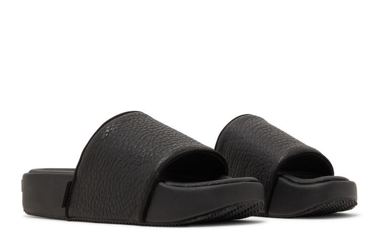 adidas Y-3 Slides Tumbled Leather Black