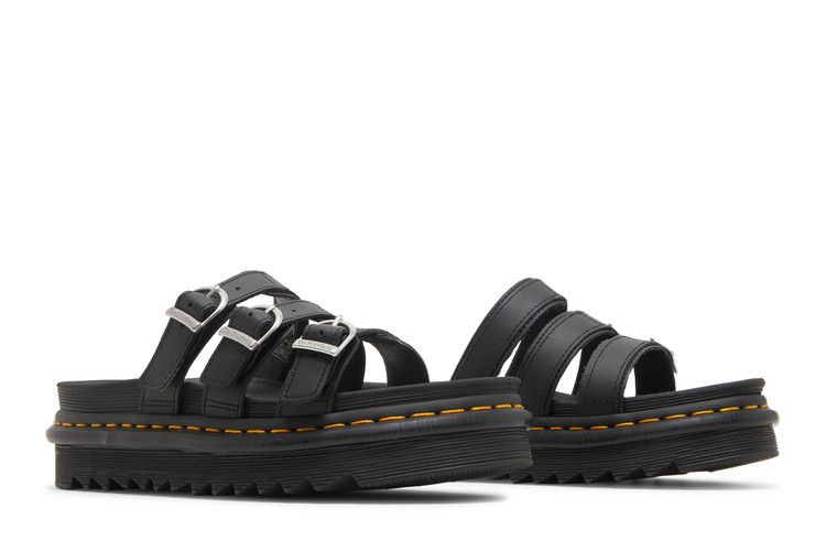 Dr. Martens Blaire Leather Slide Black Hydro (Women's)