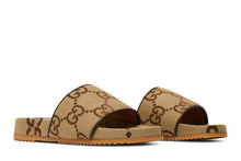 Load image into Gallery viewer, Gucci maxi GG Canvas Slides Camel Ebony
