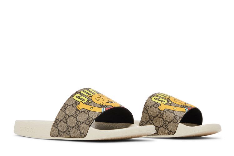 Gucci x Pablo Delcielo Cat GG Supreme Slide Beige