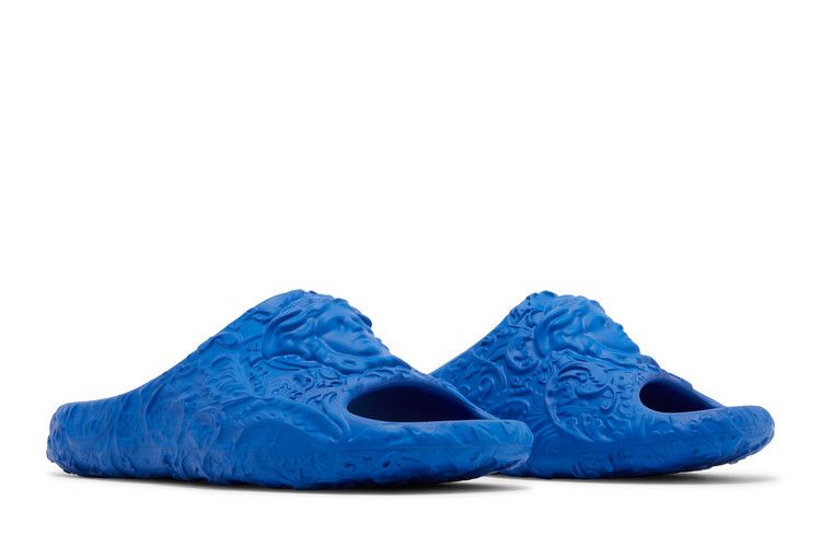 Versace Molded Barocco Pool Slide Royal Blue