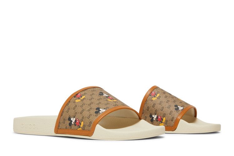 Gucci x Disney GG Mickey Slides Beige