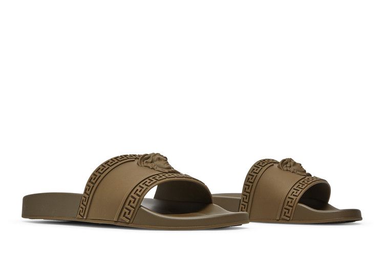 Versace Palazzo Pool Slides Brown