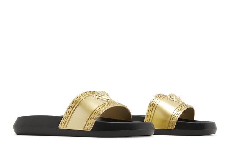 Versace Palazzo Medusa Pool Slide Gold Black
