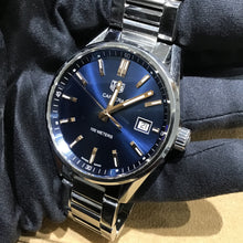 Load image into Gallery viewer, Tag Heuer Carrera Quartz Blue Dial Silver Steel Strap Watch for Women - WAR1112.BA0601
