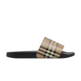 Burberry Furley Check Slides Archive Beige