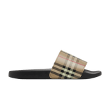 Burberry Furley Check Slides Archive Beige