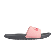 Load image into Gallery viewer, Nike Kawa Slide Print Dark Grey Tropical Pink (GS)