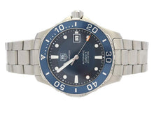 Load image into Gallery viewer, Tag Heuer Aquaracer Caliber 5 Automatic Blue Dial Silver Steel Strap Watch for Men - WAN2111.BA0822