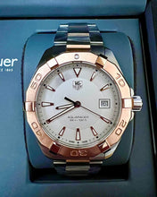 Load image into Gallery viewer, Tag Heuer Aquaracer Quartz White Dial Silver Strap Watch for Men - WAY1150.BD0911