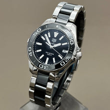 Load image into Gallery viewer, Tag Heuer Aquaracer Quartz Black Dial Two Tone Steel Strap Watch for Men - WAY131A.BA0913