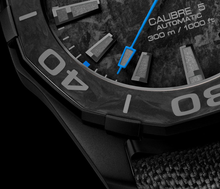 Load image into Gallery viewer, Tag Heuer Aquaracer Calibre 5 Black Nylon Strap Carbon Dial Watch for Men -  WBD218C.FC6447