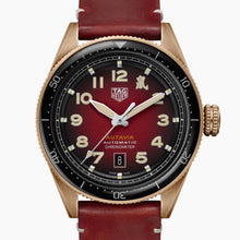 Load image into Gallery viewer, Tag Heuer Autavia Calibre 5 Chinese New Year Maroon Dial Maroon Leather Strap Watch for Men - WBE5193.FC8300