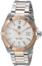 Load image into Gallery viewer, Tag Heuer Aquaracer Quartz White Dial Silver Strap Watch for Men - WAY1150.BD0911