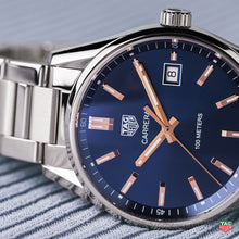 Load image into Gallery viewer, Tag Heuer Carrera Quartz Blue Dial Silver Steel Strap Watch for Women - WAR1112.BA0601