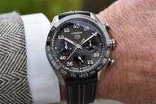 Load image into Gallery viewer, Tag Heuer Carrera Porsche Chronograph Special Edition Black Dial Black Leather Strap Watch for Men - CBN2A1F.FC6492