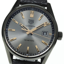 Load image into Gallery viewer, Tag Heuer Carrera Special Edition Black Dial Black Leather Strap Watch for Women - WAR1113.FC6392