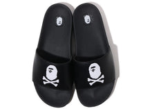 Load image into Gallery viewer, A Bathing Ape Slide Sandals Crossbone Black
