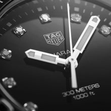 Load image into Gallery viewer, Tag Heuer Aquaracer Quartz Black Dial Two Tone Steel Strap Watch for Women - WAY131C.BA0913